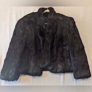 Elegant Black Faux Fur Teddy Jacket